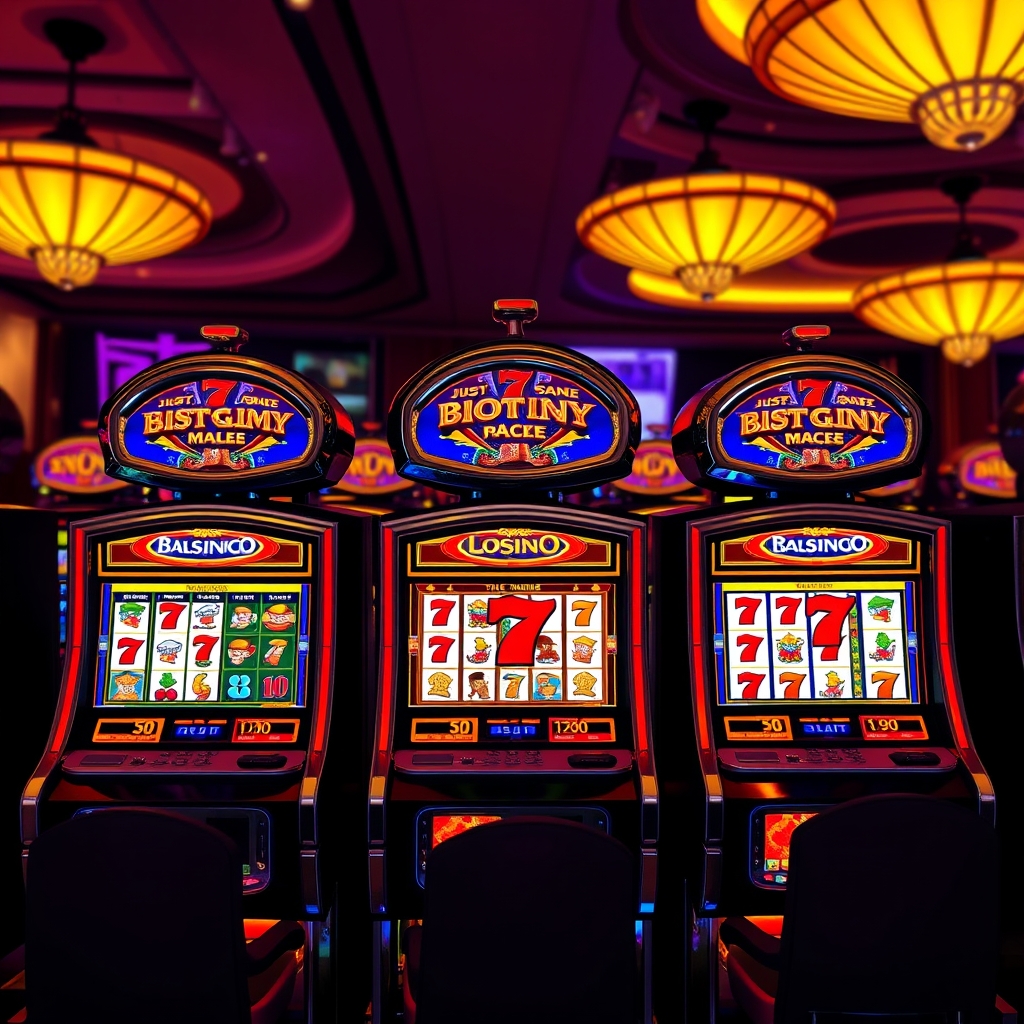 Slot machines closeup Just casino